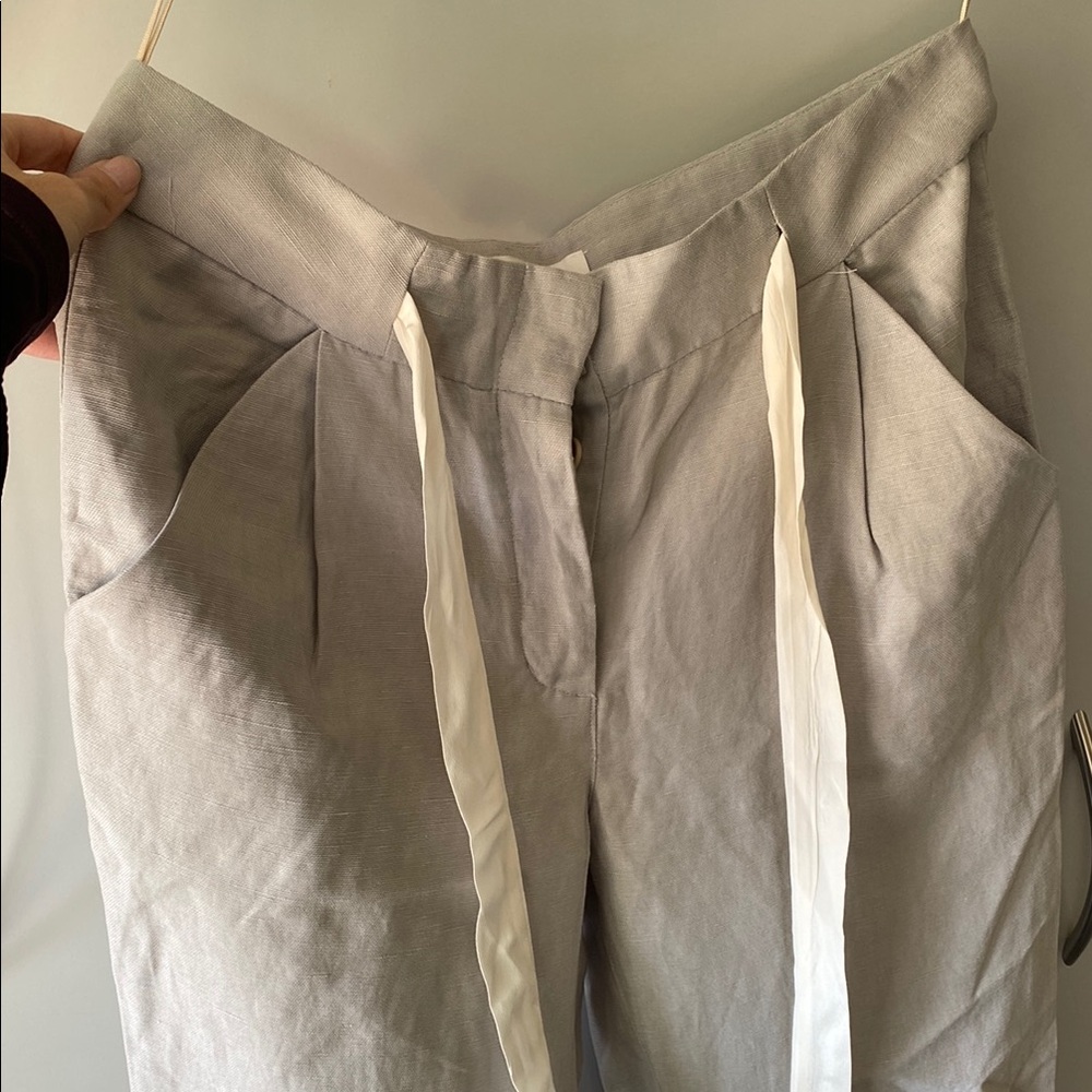 Wilfred Gray Linen Trousers